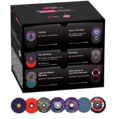 3M Grind Less Weld More kit image with call outs of what is included