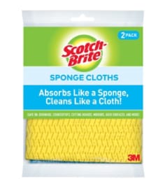Scotch-Brite® Sponge Cloth 9055, 2 Pack, Hero