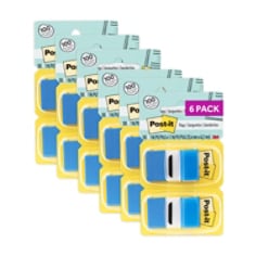 Post-it® Flags 680-BE12, 1 in. x 1.7 in. (25.4 mm x 43.2 mm) Blue 12 disp box, 4 bx/cs