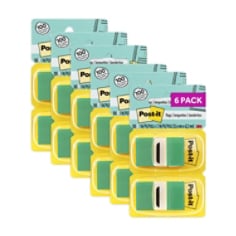 Post-it® Flags 680-GN12, 1 in. x 1.7 in. (25,4 mm x 43,2 mm) Green