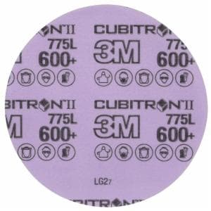 3M™ Cubitron II Hookit Film Disc 775L, 600+ 3MIL, 5 in x NH, Die 500X, 50/Carton, 250 ea/Caseimage