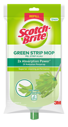 Scotch-Brite™ Strip Mop Green Head Refill, 12 Each/Case