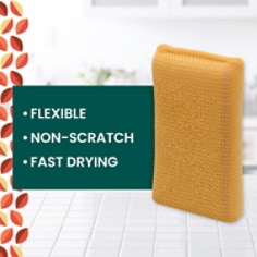 Scotch-Brite® Dobie Scrubbing Pad, B+, Pumpkin - Product Anatomy
