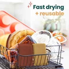 Scotch-Brite® Dobie Scrubbing Pad, B+, Acorn & Pumpkin - Reusable