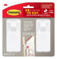 3M 코맨드™ Bath43-MB-2EN 방수 매트블랙 훅, 중, 24 개/박스