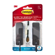 3M 코맨드™ Bath43-MB-2EN 방수 매트블랙 훅, 중, 24 개/박스