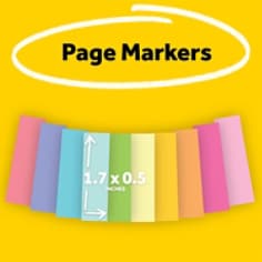 Post-it® Page Marker 670-10AB, 1/2 in x 1 3/4 in (12.7 mm x 44.4 mm)