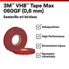 3M™ VHB™ Tape Max PDP Visual 9 Suomeksi