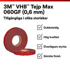 3M™ VHB™ Tape Max PDP Visual 9 Svenska