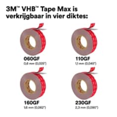 3M™ VHB™ Tape Max PDP Visual 15 Nederlands