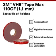 3M™ VHB™ Tape Max PDP Visual 16 Suomeksi