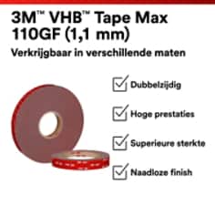 3M™ VHB™ Tape Max PDP Visual 16 Nederlands