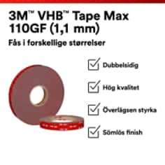 3M™ VHB™ Tape Max PDP Visual 16 Svenska