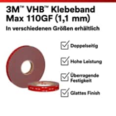 3M™ VHB™ Tape Max PDP Visual 16 Deutsch