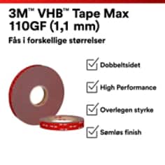 3M™ VHB™ Tape Max PDP Visual 16 Dansk