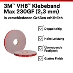 3M™ VHB™ Tape Max PDP Visual 24 Deutsch