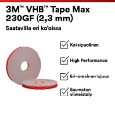 3M™ VHB™ Tape Max PDP Visual 24 Suomeksi