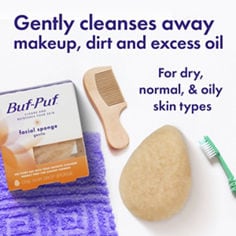 Buf-Puf™ Gentle Facial Sponge 915-06 B+ Image- Gently Cleanses Away MakeUp, Dirt and Excess Oil