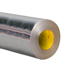3M Aluminum Foil Tape 3380, Silver, 12 in x 60 yd, 3.25 mil, 1 Roll/Case