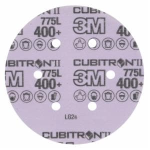 3M™ Cubitron II Hookit Film Disc 775L, 400+ 3MIL, 6 in x NH, 6HL, Die 600HZ, 50/Carton, 250 ea/Caseimage