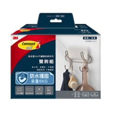 3M™ 無痕™ 雙鉤組 16802-TC, 高承重304不鏽鋼收納系列