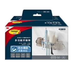 3M™ 無痕™ 多功能牙刷架 16803-TC, 高承重304不鏽鋼收納系列