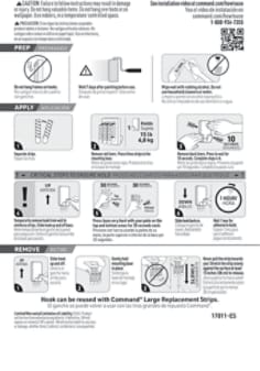 Command™ 17011 es back instructions package jumbo hook main image, large hooks