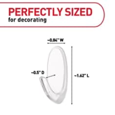 Command™ 17092CLR-ES clear hooks measurements, perfectly sized for decorating