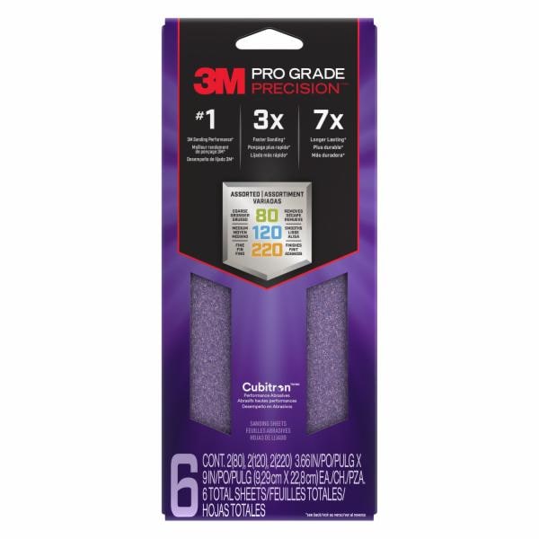 ™ Pro Grade Precision Sanding Sheets w/ NO-SLIP GRIP Backing SHTRASST-PGP6T