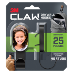 3M Claw™ 3dh25BLK-2ES IP black hook center edit