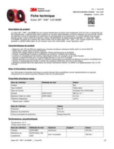 Fiche technique du ruban 3M™ VHB™ LVO 060BF Français UE