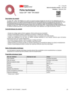 Fiche technique du ruban adhésif 3M™ VHB™ RP+ 040GF (français, UE)