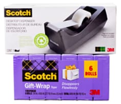 Scotch(TM) Brand Gift-Wrap Tape + Dispenser