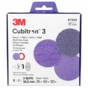 3M™ Cubitron 3 Roloc Multi-Disc Pack, 67254, Multi-Grade, TR, 2 in, 10 ea/Case image 3M™ Cubitron 3 Roloc Multi-Disc Pack, 67254, Multi-Grade, TR, 2 in, 10 ea/Caseimage