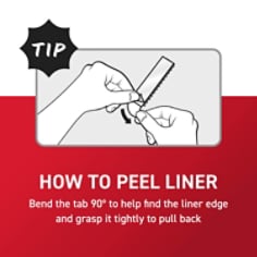 Command™ Strips, How to peel liner illustration tip, Product application