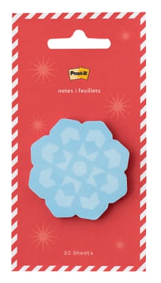Post-it® Jingle Notes Snowflake HOL25-JN-SF, 2x2in (50.8x50.8mm), 50 sheet