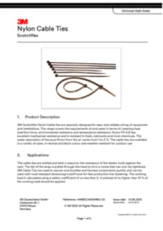 3M Scotchflex Nylon Cable ties TDS EN EU