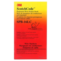 3M™ ScotchCode™ Pre-Printed Wire Marker Book SPB-16-LC1