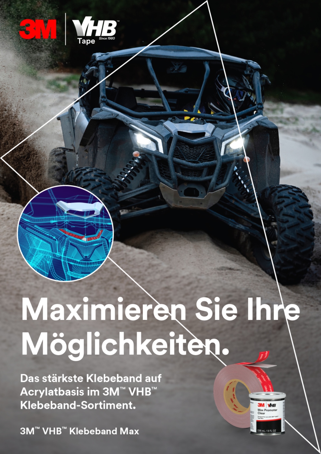 Flyer-Titelseite mit der Überschrift: ‚Maximieren Sie Ihre Möglichkeiten‘ und Fokus auf die Erweiterung von Potenzialen und Möglichkeiten.