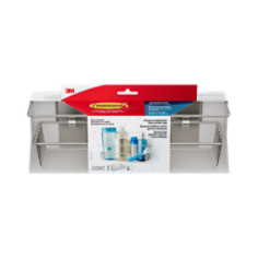 Command™ BATH-31SN In Package Shower Caddy English/Spanish/French straight, satin Nickel