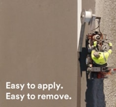 Ride along cart-  white tape removal - easy to apply. Easy to remove.