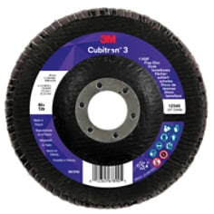 3M™ Cubitron™ 3 Flap Disc 1169F, 80+, T29, 115 mm x 22.23 mm