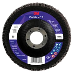 3M™ Cubitron™ 3 Flap Disc 1169F, 40+, T27, 115 mm x 22.23 mm