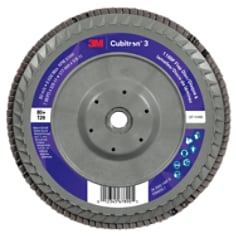 3M™ Cubitron™ 3 Flap Disc 1169F, 80+, T29 Quick Change, 7 in x 5/8 in-11