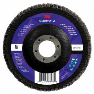 3M™ Cubitron 3 Flap Disc 1169F, 40+, T27-Flat, 4-1/2 in x 7/8 in, 10 ea/Case image 3M™ Cubitron 3 Flap Disc 1169F, 40+, T27-Flat, 4-1/2 in x 7/8 in, 10 ea/Caseimage