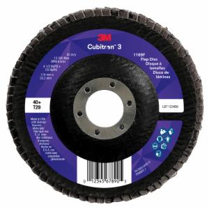 3M™ Cubitron 3 Flap Disc 1169F, 40+, T29-Conical, 4-1/2 in x 7/8 in, 10 ea/Case image 3M™ Cubitron 3 Flap Disc 1169F, 40+, T29-Conical, 4-1/2 in x 7/8 in, 10 ea/Caseimage
