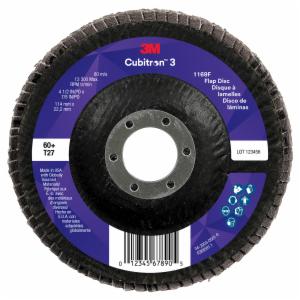 3M™ Cubitron 3 Flap Disc 1169F, 60+, T27-Flat, 4-1/2 in x 7/8 in, 10 ea/Caseimage