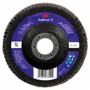 3M™ Cubitron 3 Flap Disc 1169F, 60+, T29-Conical, 4-1/2 in x 7/8 in, 10 ea/Caseimage