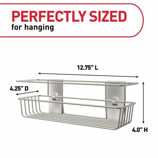 Command Organizer Bagno Nickel Satinato BATH38-SN-ES Con Strisce Impermeabili - 2
