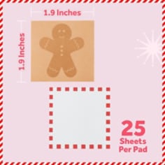 Post-it® Jingle Notes Gingerbread And Candy Stripe HOL25-JN2-GB, B+ Image 01